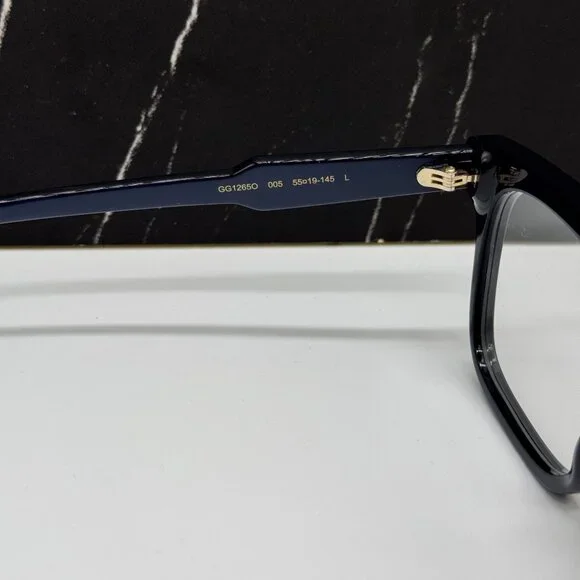 NEW GUCCI GG1265O 005 BLUE MEN EYEGLASSES GUCCI